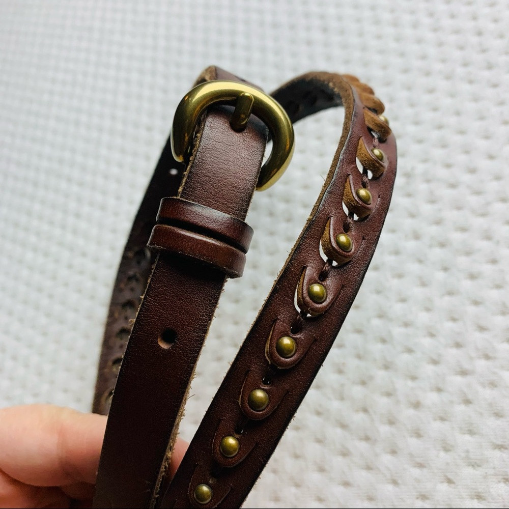 100% Leather belt Eddie Bauer size Large EUC - Picture 5 of 11